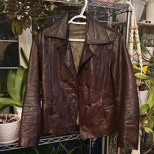 Transmission Vintage Brown Leather Jacket